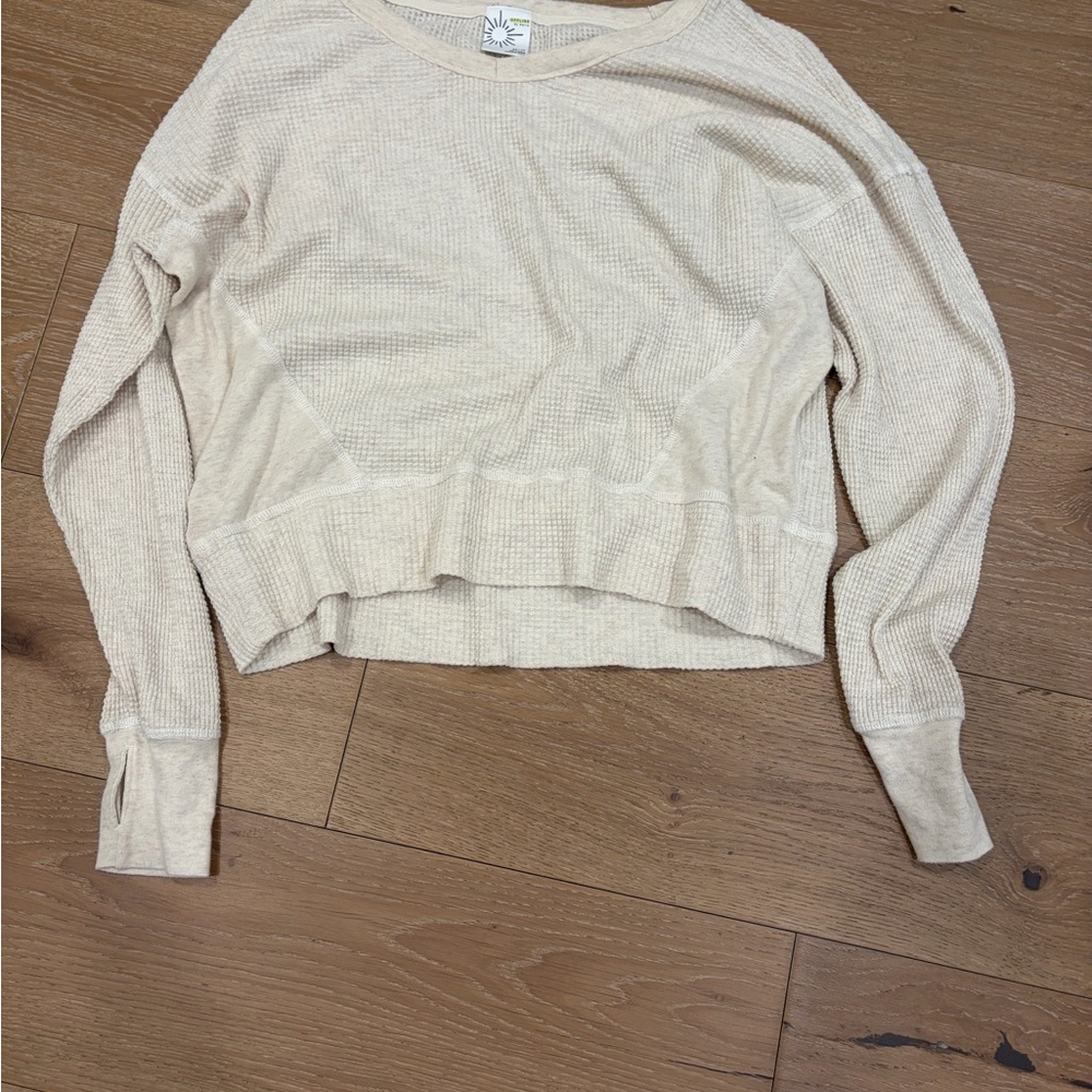 Aerie Cream Long Sleeve Sweater